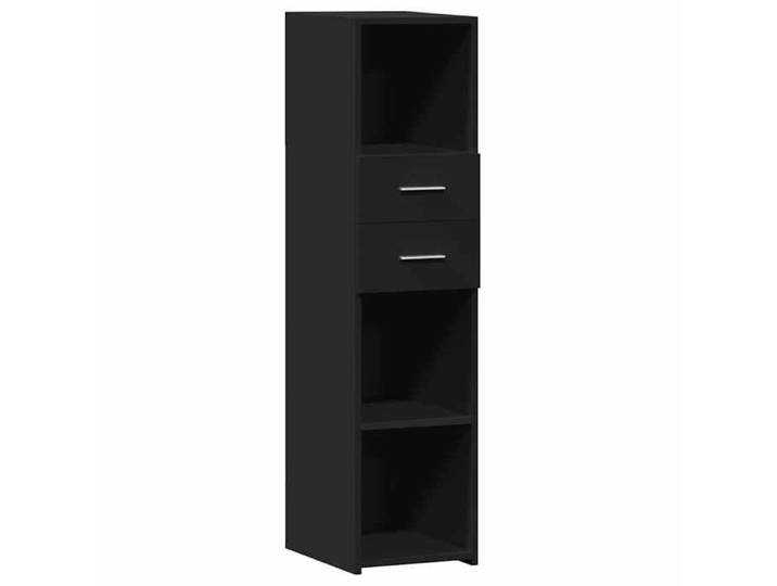 SOLDE D'HIVER®Bibliothèque KENNETH - Armoire haute vitrine - Buffet haut - noir 30x42 5x124cm - Bois d'ingénierie - 241672