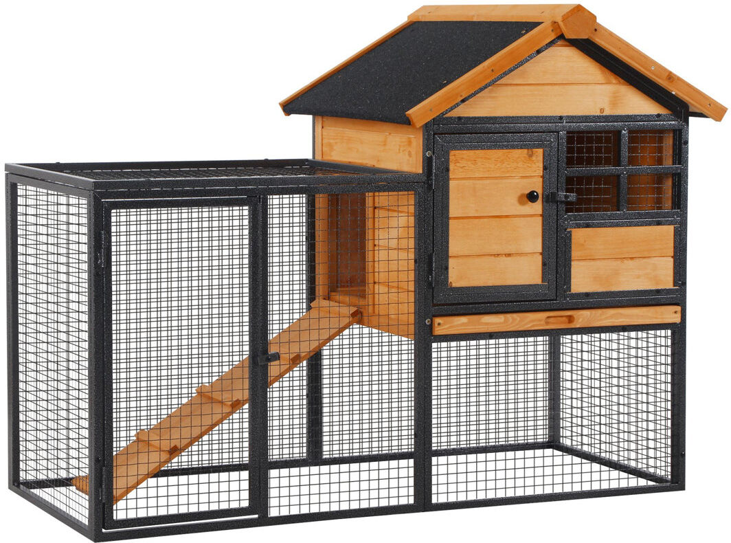 Archie & Oscar Weather Resistant Small Animal Hutch Outdoor eco-friendly water paint 233.68cm H X 160.02cm W X 309.88cm D