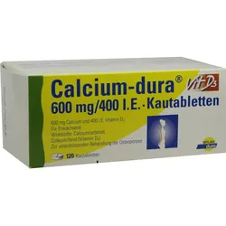 Calcium-dura Vit D3 600mg/400 I.E. 120 St Kautabletten