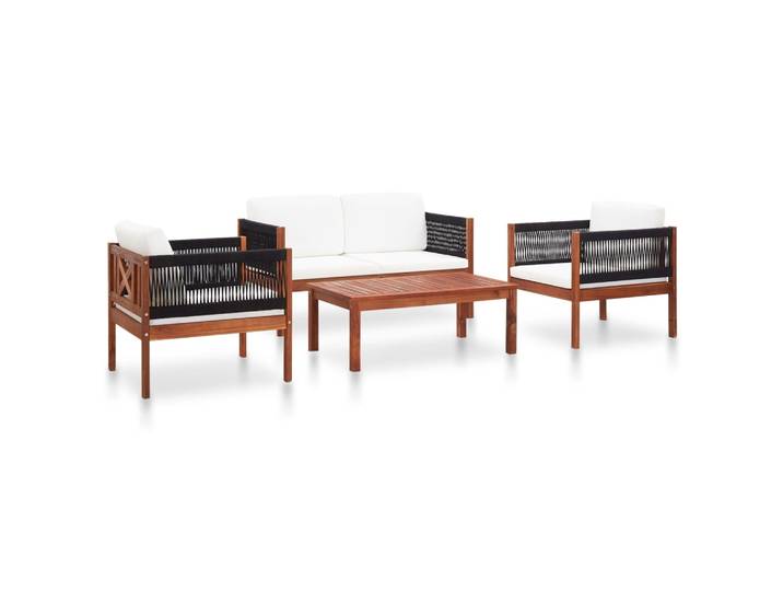 vidaXL 4-tlg. Garten-Lounge-Set Massivholz Akazie