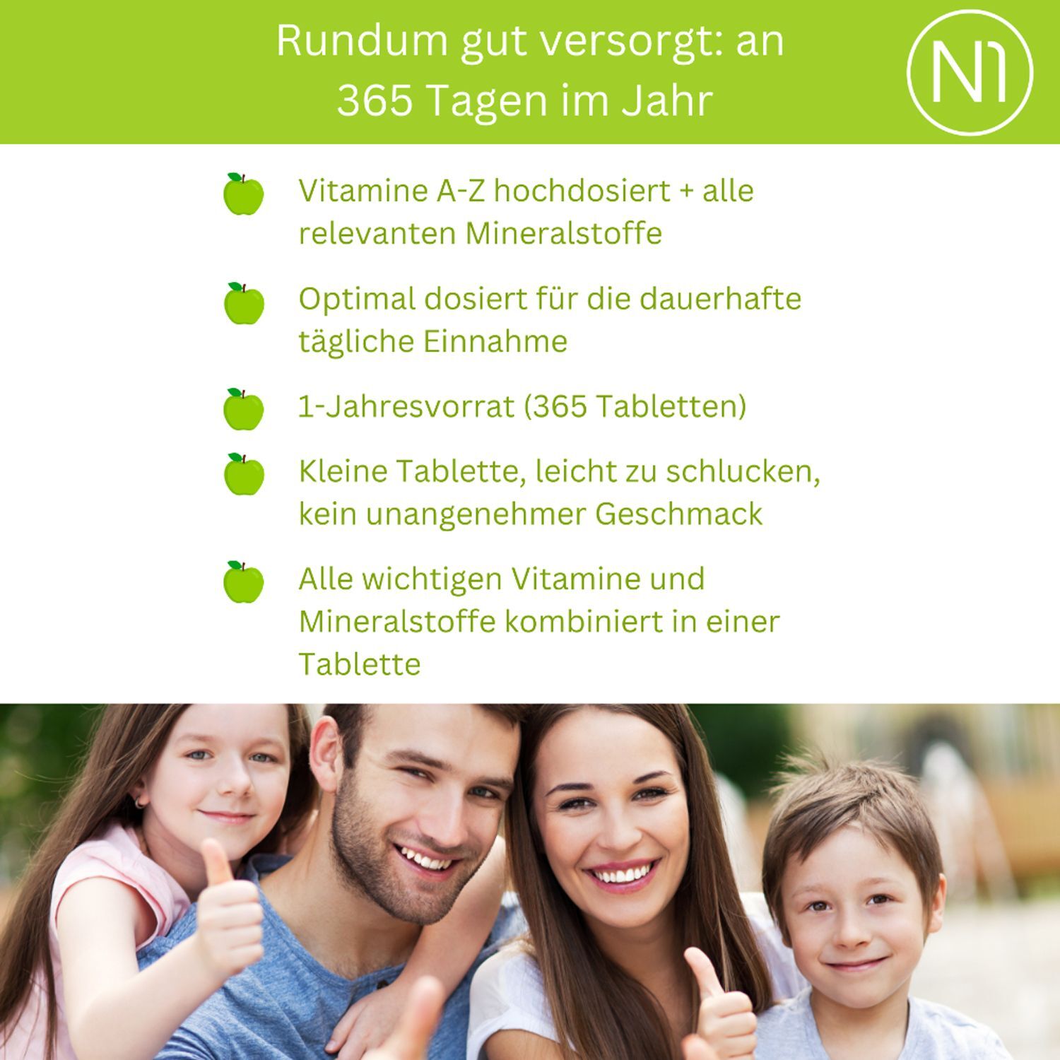 N1 Multivitamine+Mineralstoffe Tabletten 365 St