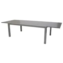 Garten Ausziehtisch Preston II - Gartentisch aus Aluminium, Silbergrau, Grau - Alu Outdoor Tisch  - ausziehbarer Gartentisch für Terrassen
