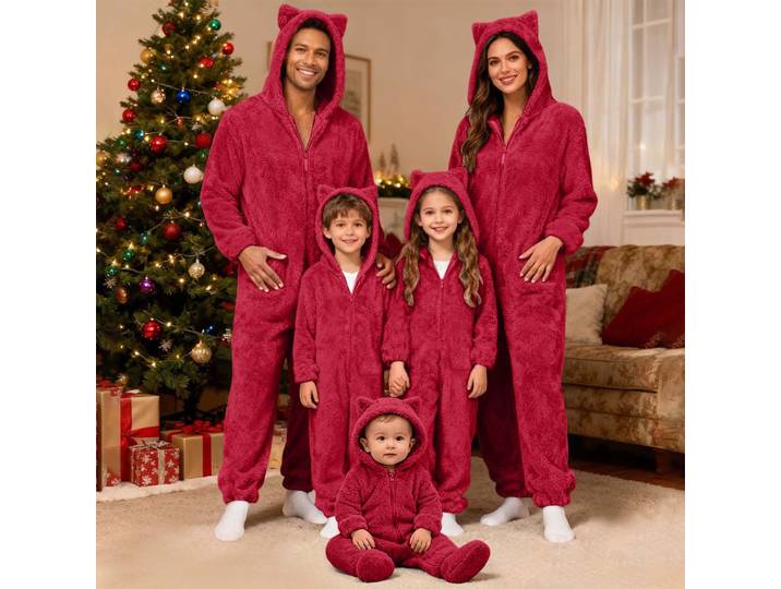Famille noël pyjamas ensemble noël famille mode pyjamas ensemble noël mignon imprimé pyjamas correspondant pyjamas famille polaire