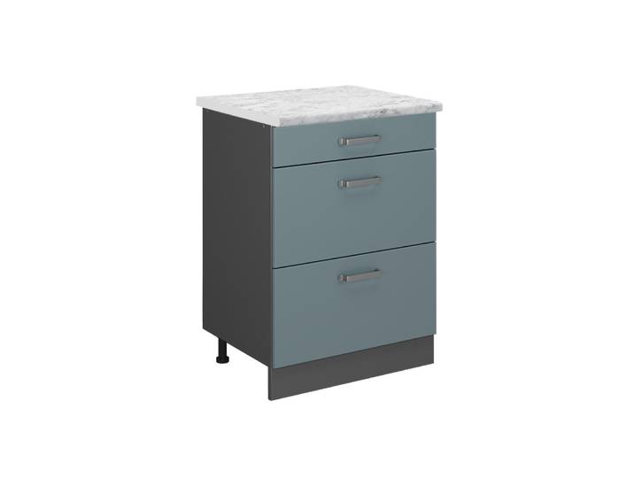 Meuble cuisine pt marbre bleu-gris 60x81.6cm