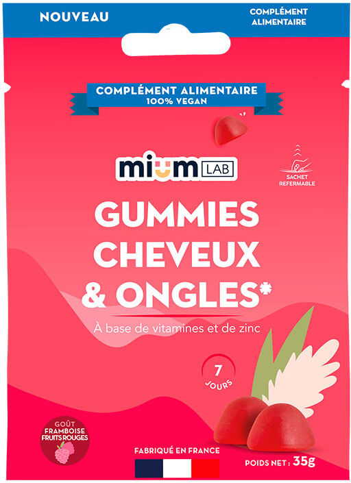 Mium Lab (ex Les Miraculeux) Gummies Cheveux et Ongles INFUSIONS ET COMPLEMENTS ALIMENTAIRES