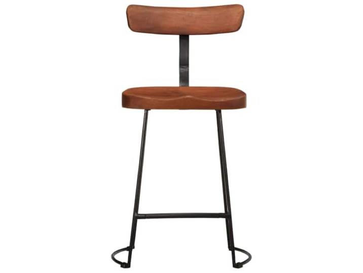 Barhocker 2 Stk. 49x43x79 cm Massivholz Mangoholz Metallbeine, Rückenlehne, Fußstütze, 110 kg pro Sitzplatz, Balkon, Wohnung, Esszimmer