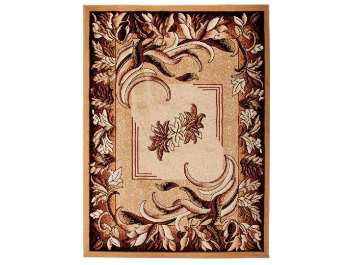 TAPISO Tapis Salon Poils Courts ATLAS Marron Beige Moutarde Feuilles Polypropylène Intérieur 300x400 cm