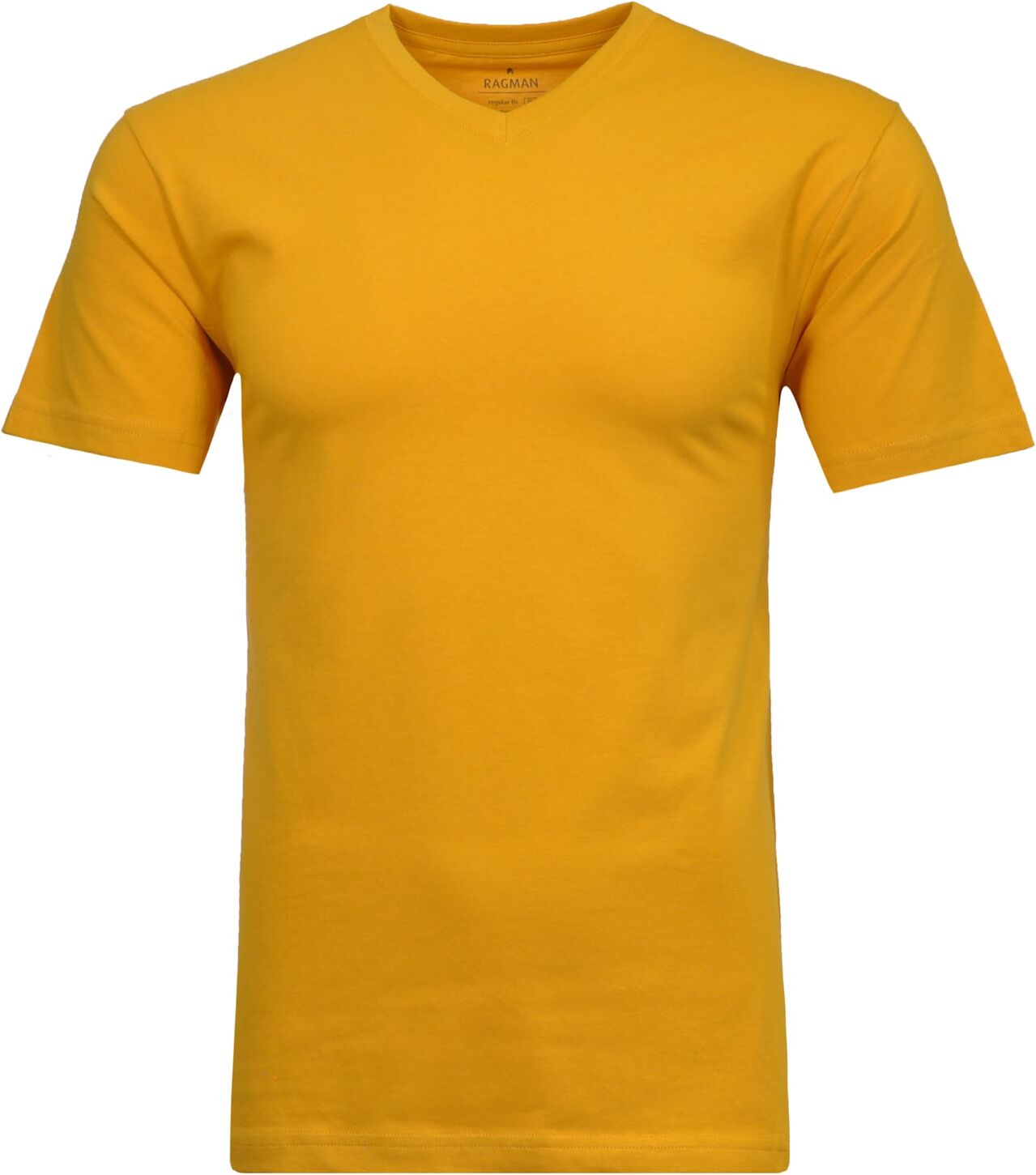 T-Shirt RAGMAN, Herren, Gr. 114, gelb (mais, 055), Baumwolle, Rundhals, Shirts T-Shirt mais, 055 114