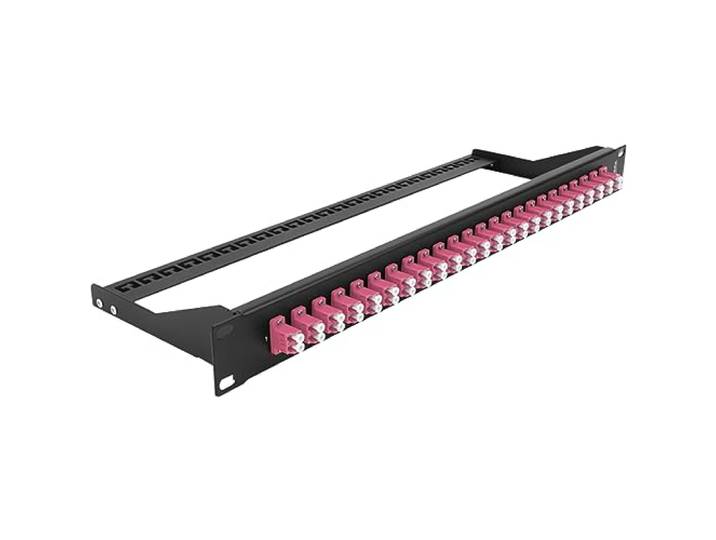 Delock 19 inch LWL patchpaneel 24 poorten LC Duplex violet