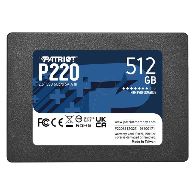 Patriot P220 (512 GB, 2.5") (P220S512G25)