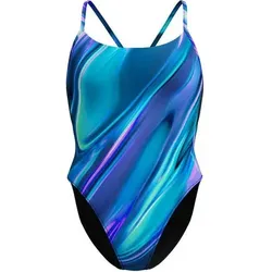 SPEEDO Damen Schwimmanzug 8-004810 Printed Racerback 1 Pc, Größe S in Blau Blau