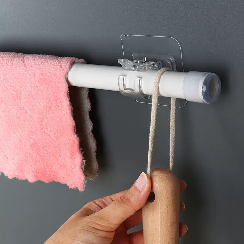 INF Supports de tringle à rideaux autocollants Transparent