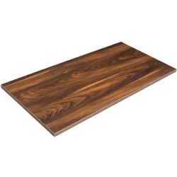 Oviala Business Melaminbeschichtete Tischplatte 120 x 60 cm dunkles Holz