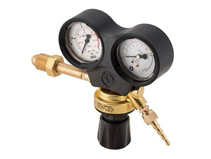 OXYTURBO Druckminderer Argonanschluss männlicher Anschluss Argon-Gas / Mix / CO2 bis 300 bar und Ausgang bis zu 4 bar, Monometer, hoch & niedriger Druck mit der Kopfhörer