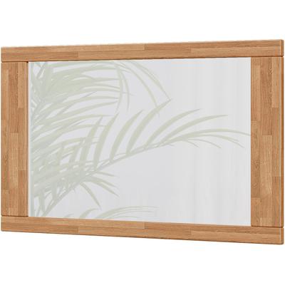 Spiegel HOME AFFAIRE "Hochkant oder quer montierbar, Rechteckiger Spiegel mit Holz Rahmen", braun, B:100cm H:60cm T:2cm, Massivholz, Spiegel, VETRO Wandspiegel B/H:100/60cm,Massivholz,Holz,Flur,Diele,Garderobe