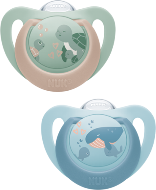 Nuk First Choice Chupeta 6-18m Tartaruga/Baleia 2 unidades