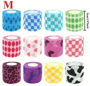 Inspire Select Self Adhesive Pet Bandage Wrap Protective Dog Paw & Leg Wrap For Walking And Injury Care 12 Pcs Mix 2 X 14.8 Ft