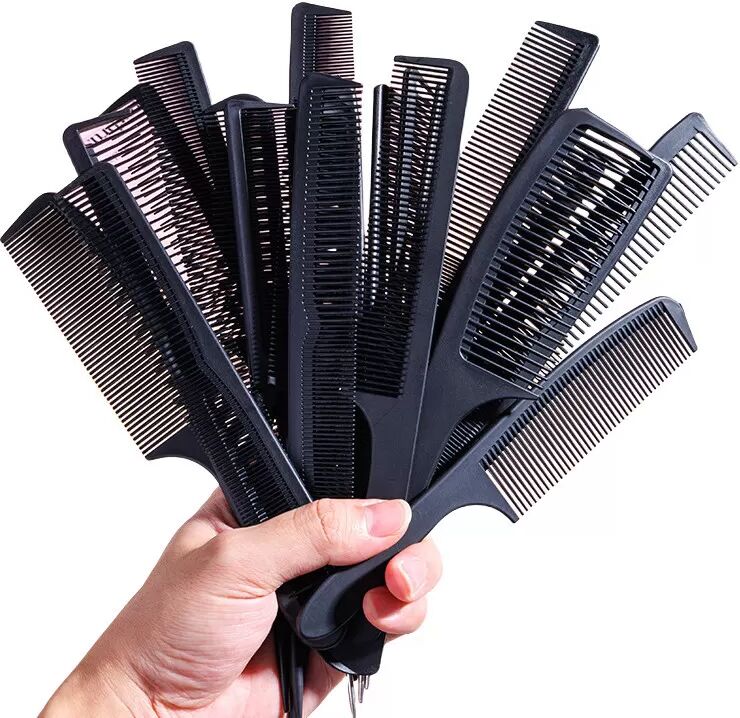 INF Ensemble de 22 peignes de coiffure noirs