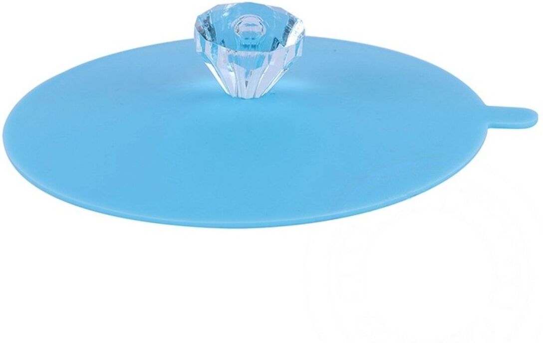 INF Couvercle en silicone diamant 11cm - Couvercle anti-poussière et étanche pour tasses et bols, lot de 2 Bleu