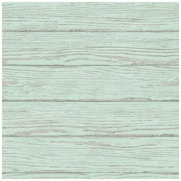 Chesapeake Rehoboth Mint Distressed Wood Wallpaper - 20.5 x 396 x 0.025
