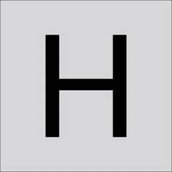 RZB 99222.013.H Buchstabe H 100 mm 1 St.