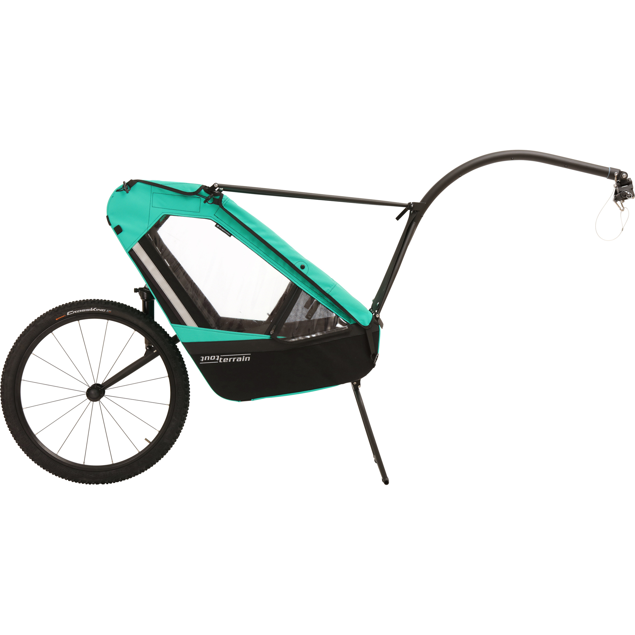 Tout Terrain Singletrailer II Sport Anhänger Kinder Fahrradanhänger tuerkis Größe 24"