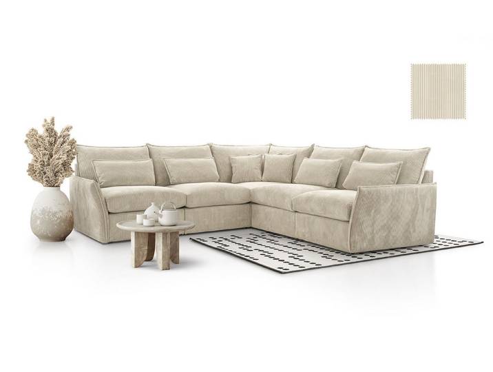 DB-Möbel Ecksofa ELENORA – modulares Ecksofa Möbel-vom Hersteller, Spar-Set, modulare Konstruktion