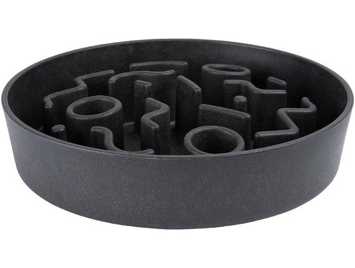Futternapf District 70 Bamboo Dog Slow Feeder , grau (dunkelgrau), Ø:28cm, Näpfe, Futternapf