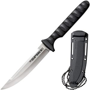 Cold-Steel Jagdmesser Tokyo Spike, Halsmesser, mit Köcherscheide, Klinge feststehend, schwarz