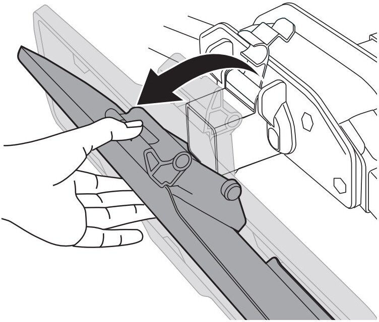 France Attelage Mécanisme pour support de plaque d'immatriculation pour porte-vélos Hapro XFold (pièce de rechange)