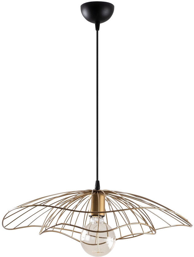 Hykkon Vintage Glam Chandelier, 50 cm Diameter, Adjustable Height 110 cm, Metal Body, E27 Socket Max 40W, Lighting Fixture for Living Room, Dining Room & Ent Black/Vintage 14cm H X 50cm W X 50cm D