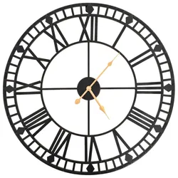 vidaXL Wanduhr Vintage mit Quarzwerk Metall 60 cm XXL
