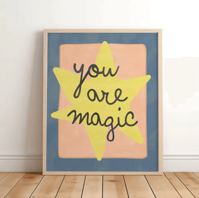 Inspire Picks Magical Unicorn Nursery Wall Art Inspirational Quote Canvas Prints For Kids Room 10 50x70cm No Frame