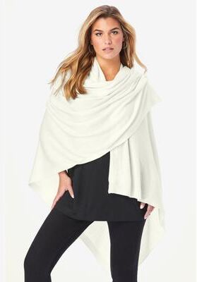 Women's Oversized Shawl by Accessories For All in Ivory