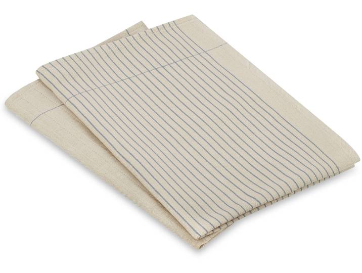 Geschirrtuch ROSS Geschirrtücher 2er-Set 927 2x HL + Banderole , beige (natur, denim), B:18cm H:3cm L:27cm T:3cm, 50% Baumwolle, 50% Leinen, Geschirrtücher, Geschirrtuch, Zwirn- Halbleinen