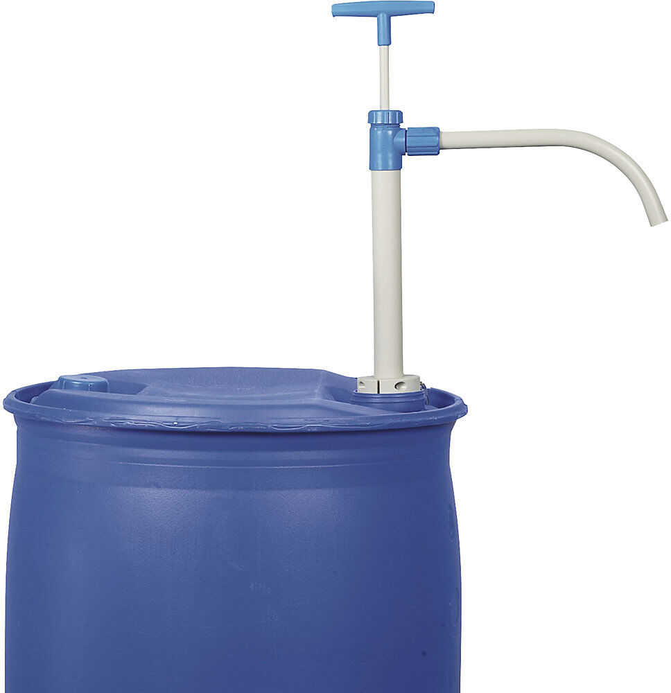 kaiserkraft PP Fass-Handpumpe, mit Auslaufbogen, Eintauchtiefe 1500 mm, 300 ml/Hub