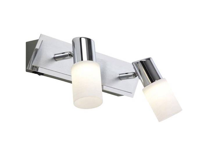 LED Wandspot - Trion Clupo - 8W - Warm Wit 3000K - 2-lichts - Rechthoek - Mat Chroom - Aluminium - OSRAM LEDs