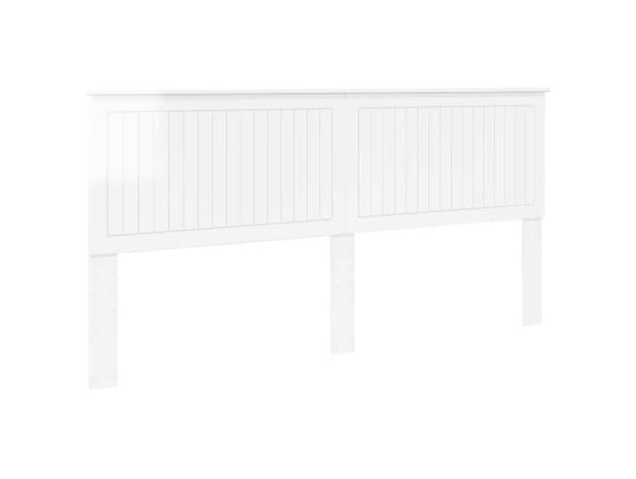 HGLADYU Kopfteil für Bett 200 cm in glänzendem Weiß aus robustem Holzwerkstoff mit modernem Design