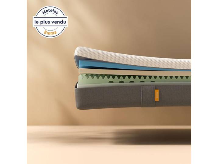 EMMA - Matelas Original 180x200 cm - Mémoire de Forme - Confort Optimal Primé - 25 cm - Souplesse et Soutien - Durable