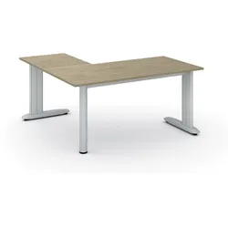 Büroschreibtisch PRIMO FLEXIBLE, 160x160 cm, Eiche natur