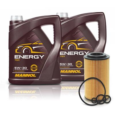 Bestprice Ölfilter + 2x 5l 5W-30 Motoröl [Hersteller-Nr. 40359801] für Jeep, Mercedes-Benz
