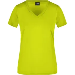 James & Nicholson Damen V-Ausschnitt Sport T-Shirt JN735 acid yellow S