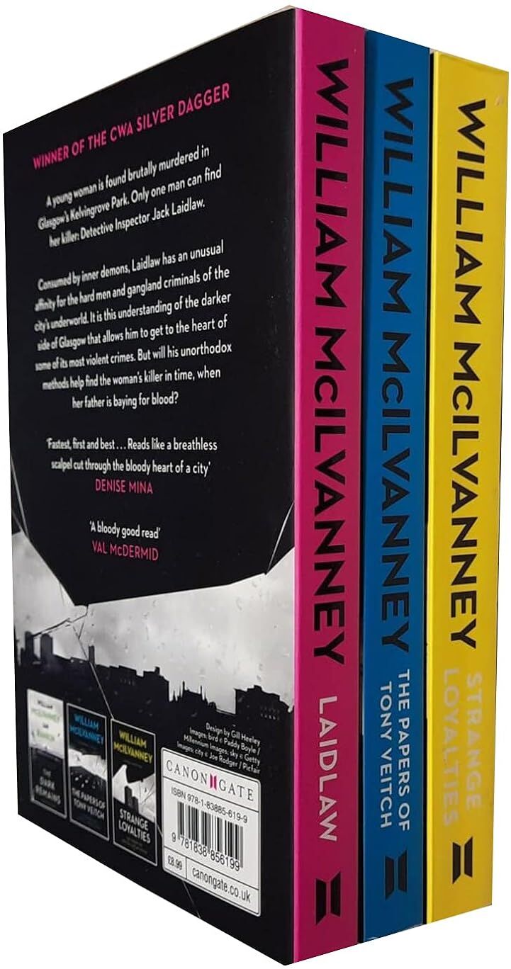Canongate Books Laidlaw Trilogy 3 Books Collection Set by William McIlvanney - Paperback - Adult Crime Fiction - Scottish Tartan Noir Gift Set