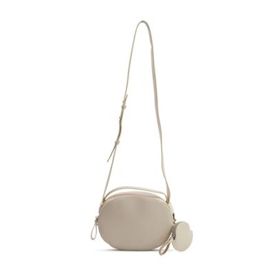 Schultertasche HARPA "Natalie", Damen, Gr. B/H/T: 9cm x 17cm x 23cm, beige (hellrosa), Lederimitat, unifarben, Taschen Schultertasche, mit kleinem Anhänger-Täschchen