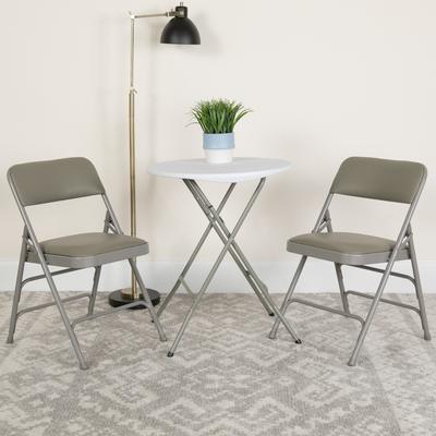 Flash Furniture Set of 2 Metal Folding Chairs with Padded Seats