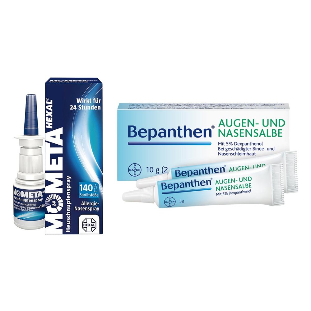 MometaHEXAL Heuschnupfenspray 18 g + Bepanthen Augen-/Nasensalbe 08102031