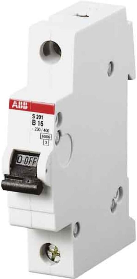 ABB Stotz S&J; Sicherungsautomat 6kA 16A B 1p f.ZE S201-B16 (2CDS251001R1165)