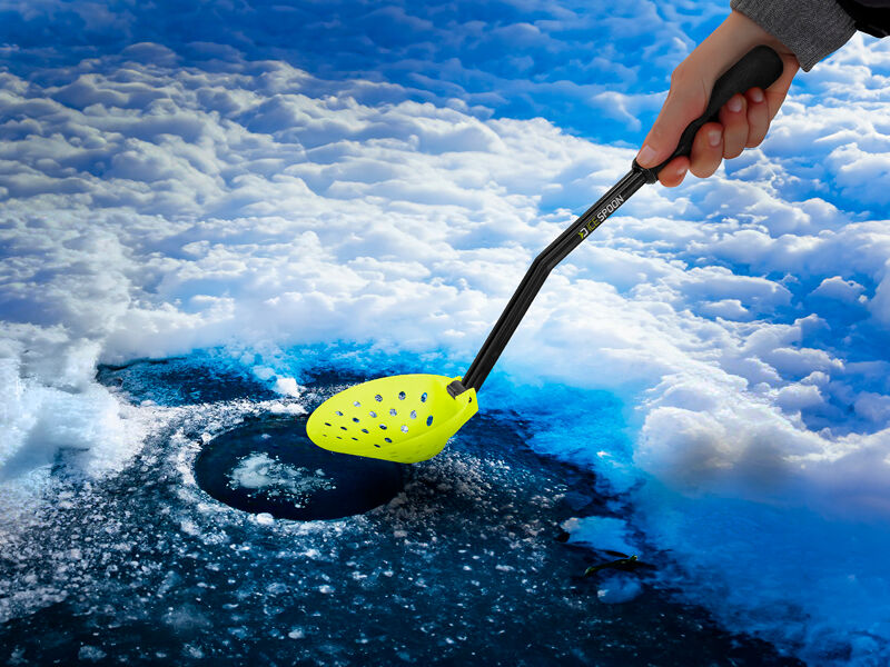 Écumoire pour la pêche sur glace Delphin ICE SPOON 36cm Gray, Gold, Beige 36cm