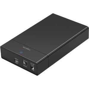 LogiLink Festplattengehäuse UA0460, schwarz, USB-C 3.0, SATA, HDD & SSD, für 2,5 & 3,5 Zoll