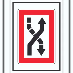 HB-Druck Fahrwasser nach Steuerbord zu überqueren Symbol A4 (210x297mm)